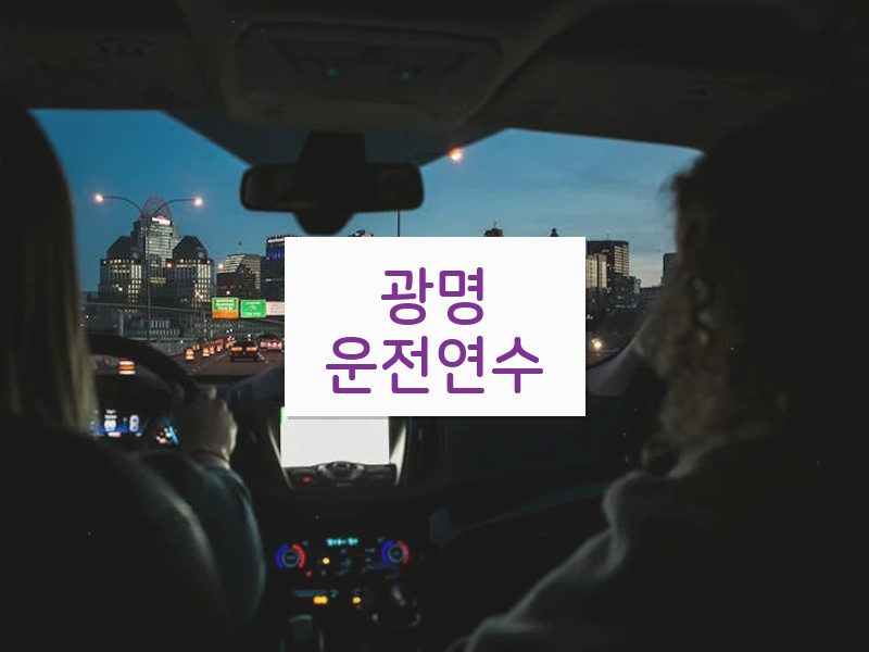 광명운전연수 후기