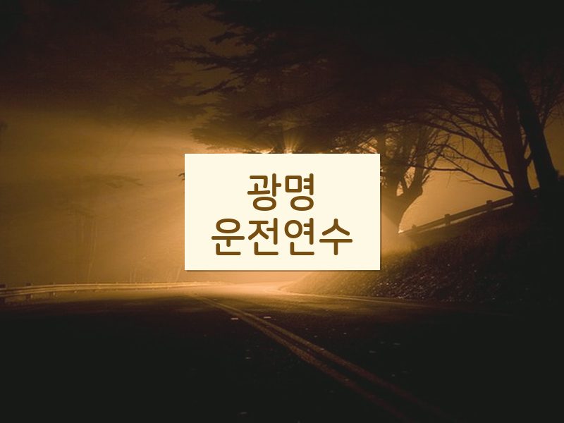 광명운전연수 후기