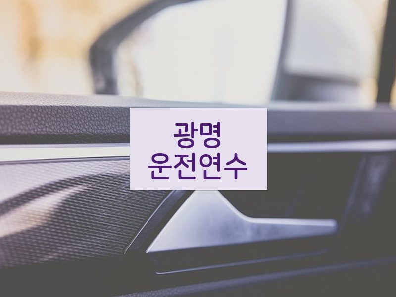 광명운전연수 후기