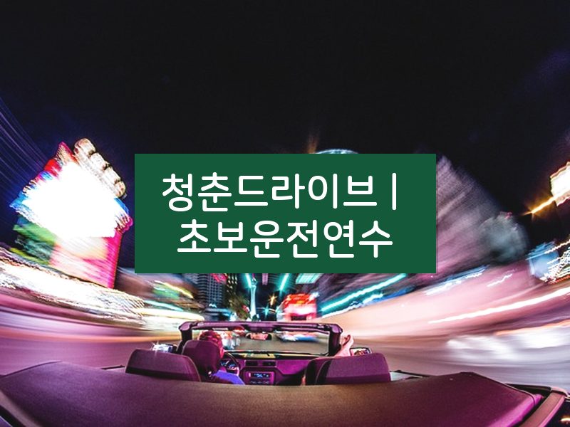 청춘드라이브 | 초보운전연수 후기