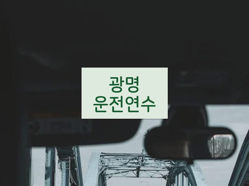 광명운전연수 후기