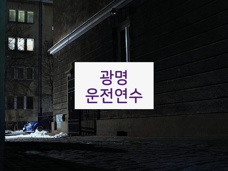 광명운전연수 후기