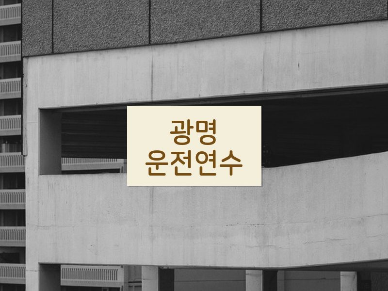 광명운전연수 후기