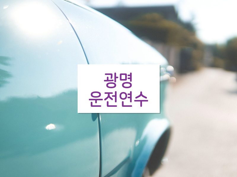 광명운전연수 후기