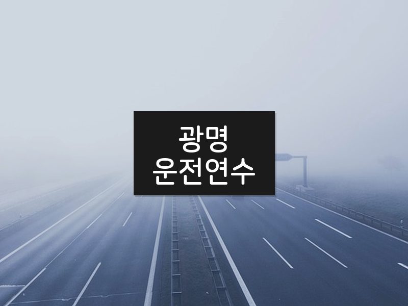 광명운전연수 후기