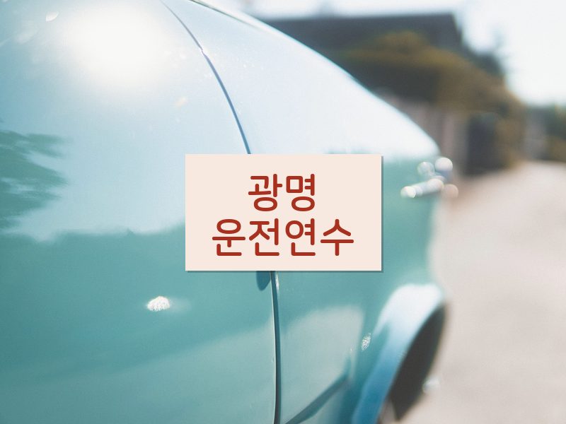광명운전연수 후기