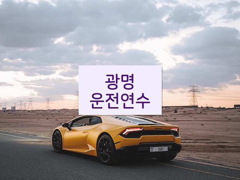 광명운전연수 후기