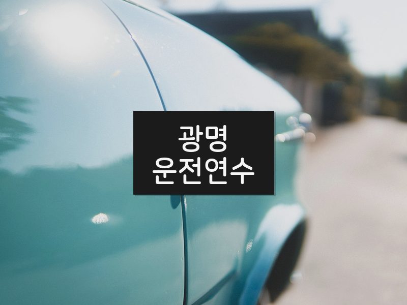 광명운전연수 후기