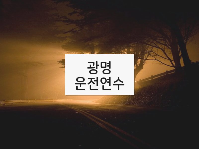 광명운전연수 후기