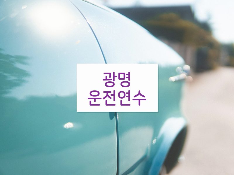 광명운전연수 후기