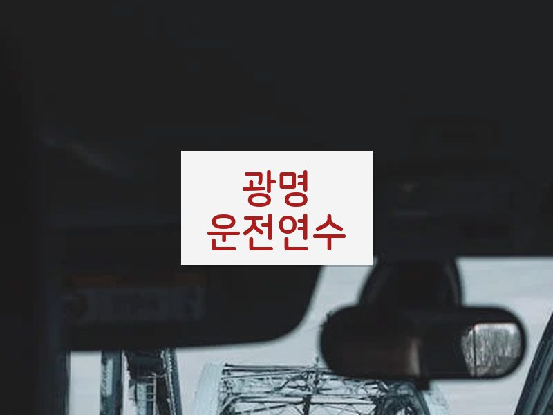 광명운전연수 후기