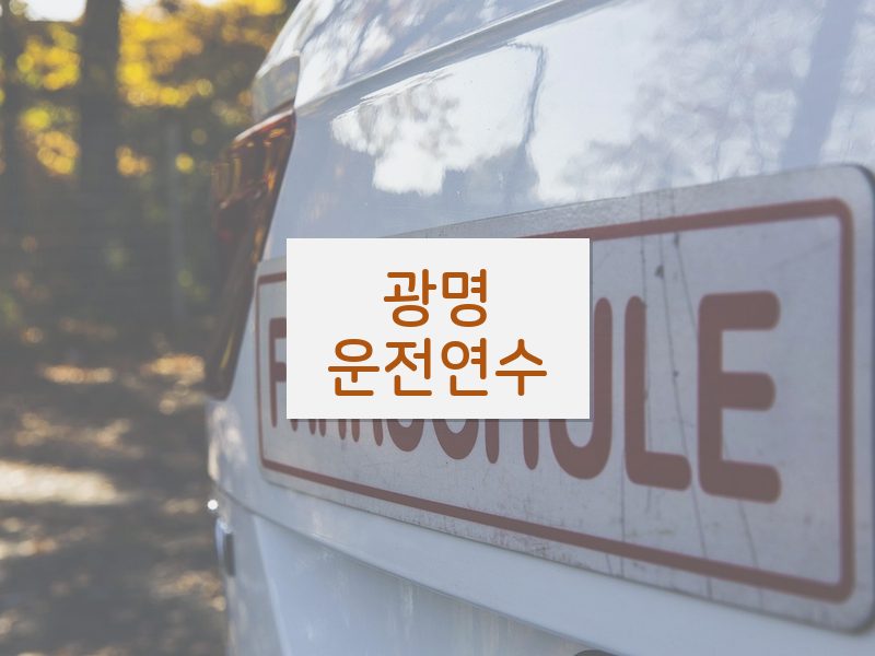 광명운전연수 후기
