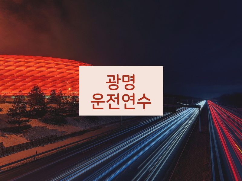 광명운전연수 후기