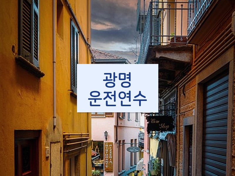 광명운전연수 후기