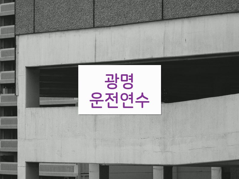광명운전연수 후기
