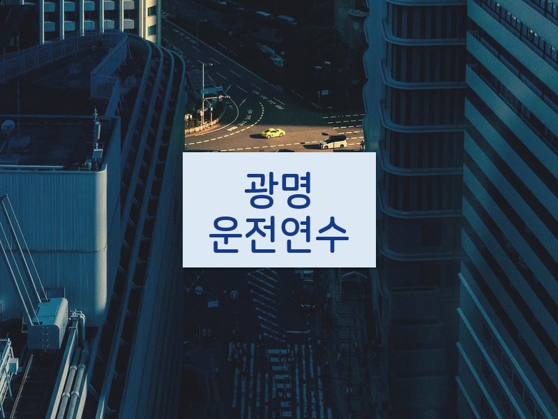 광명운전연수 후기