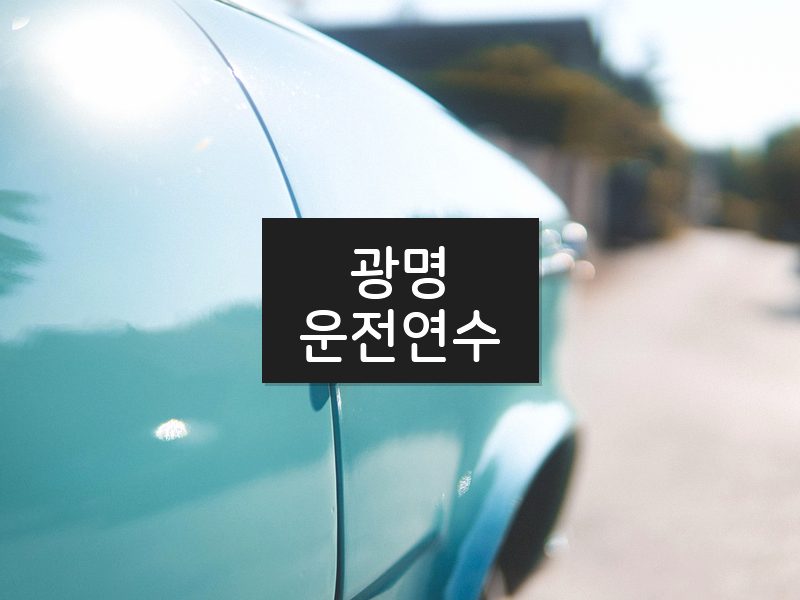 광명운전연수 후기