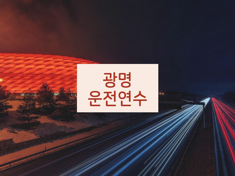 광명운전연수 후기