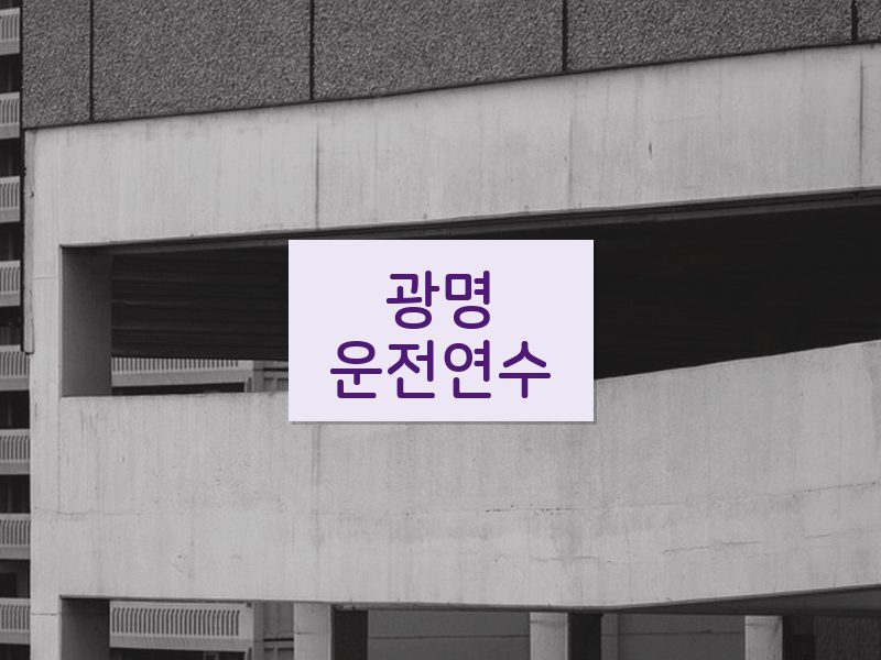 광명운전연수 후기