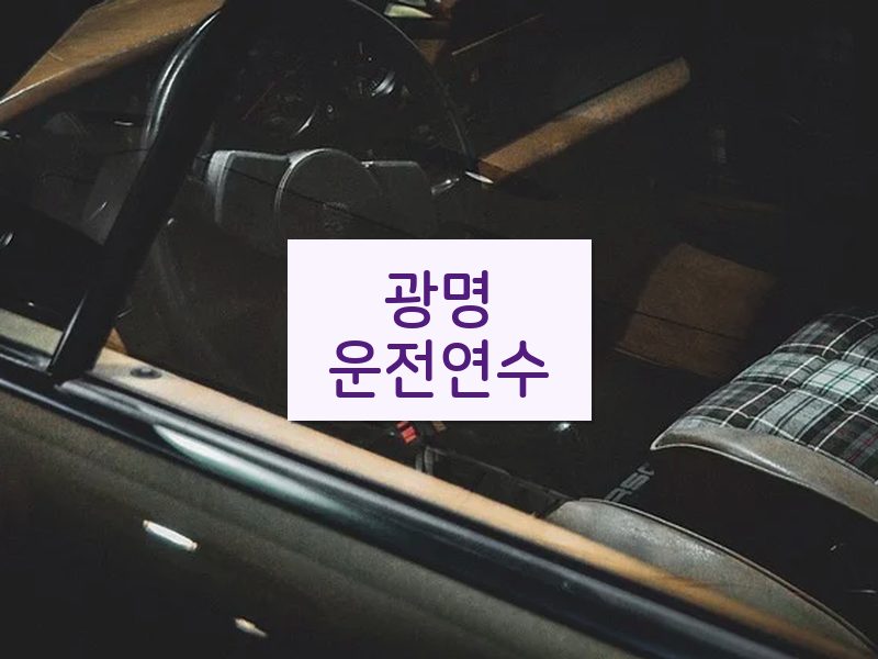 광명운전연수 후기
