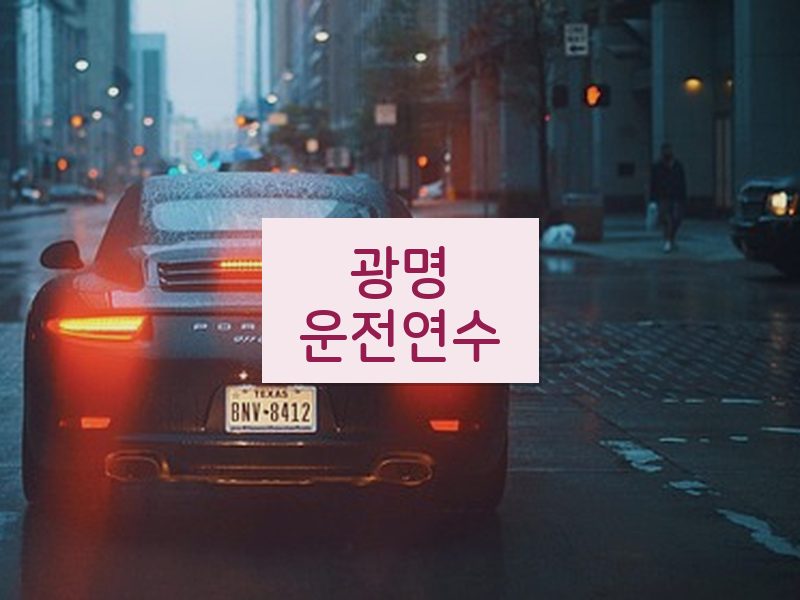 광명운전연수 후기