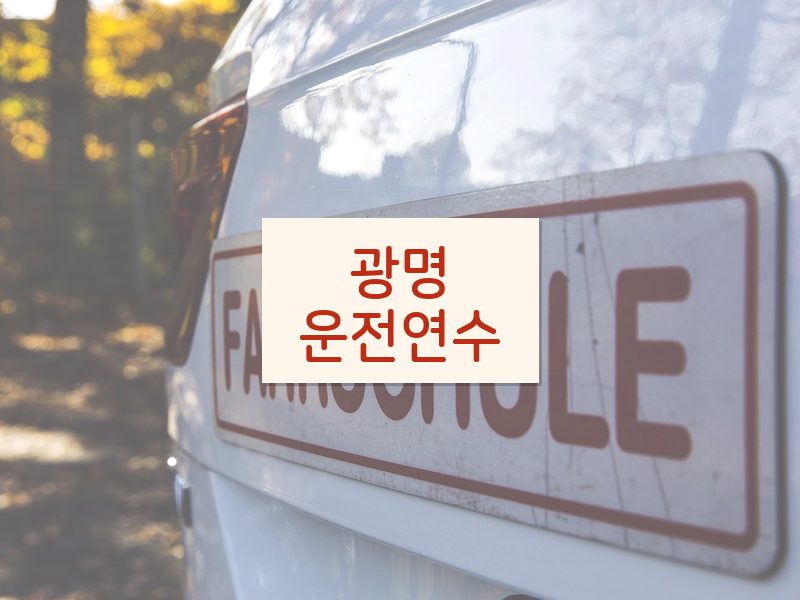 광명운전연수 후기