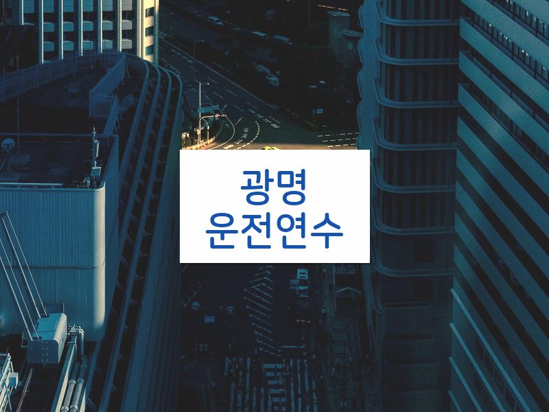 광명운전연수 후기