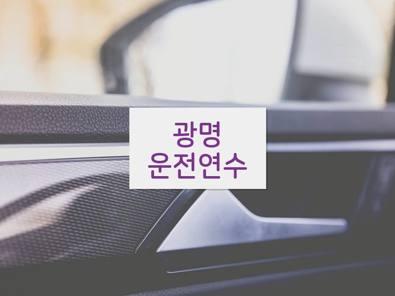광명운전연수 후기