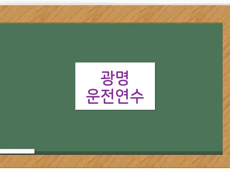 광명운전연수 후기