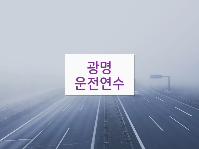 광명운전연수 후기