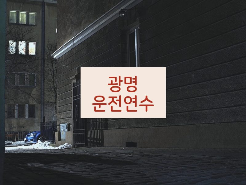 광명운전연수 후기