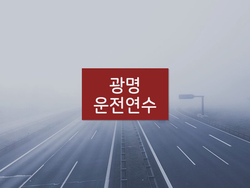 광명운전연수 후기