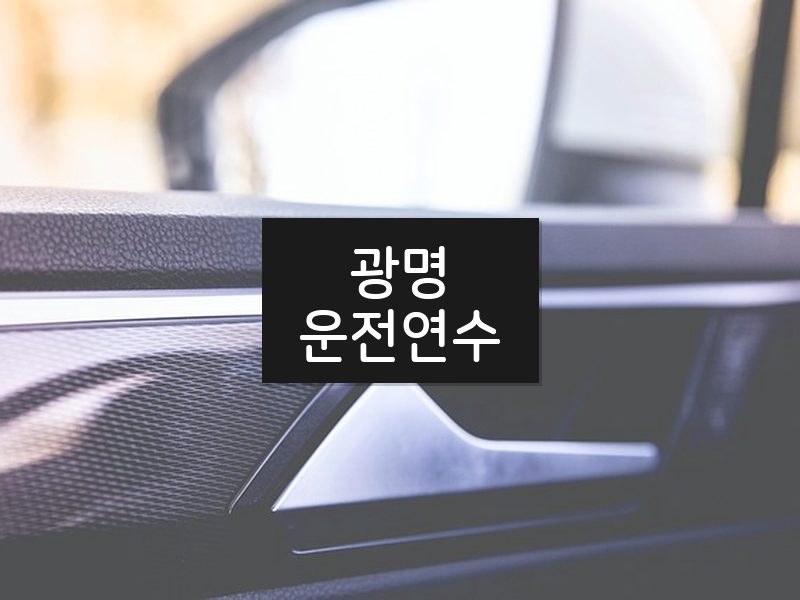 광명운전연수 후기