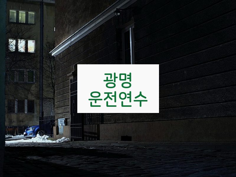 광명운전연수 후기