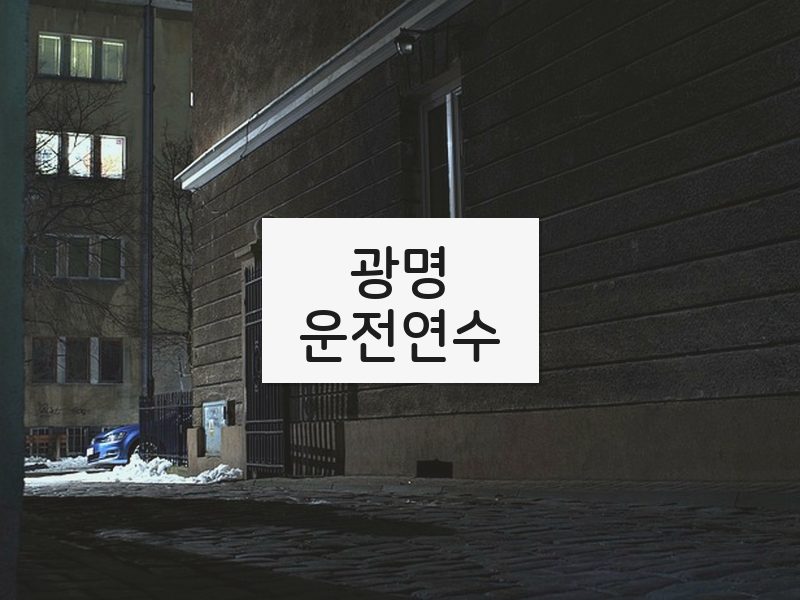 광명운전연수 후기