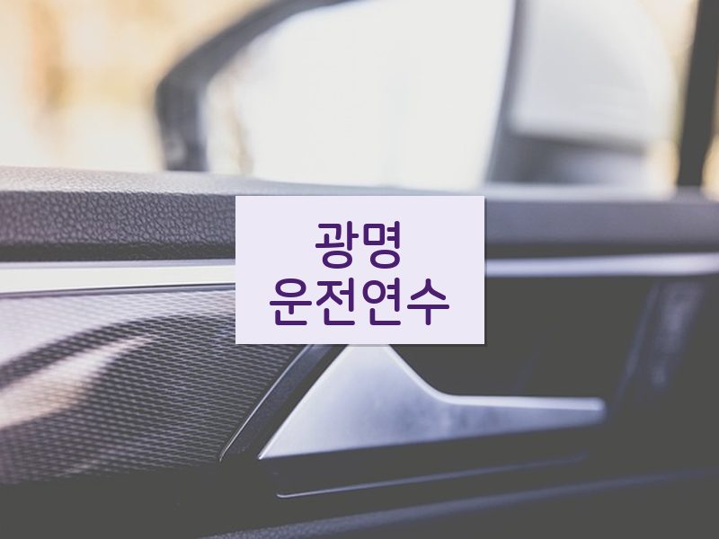 광명운전연수 후기