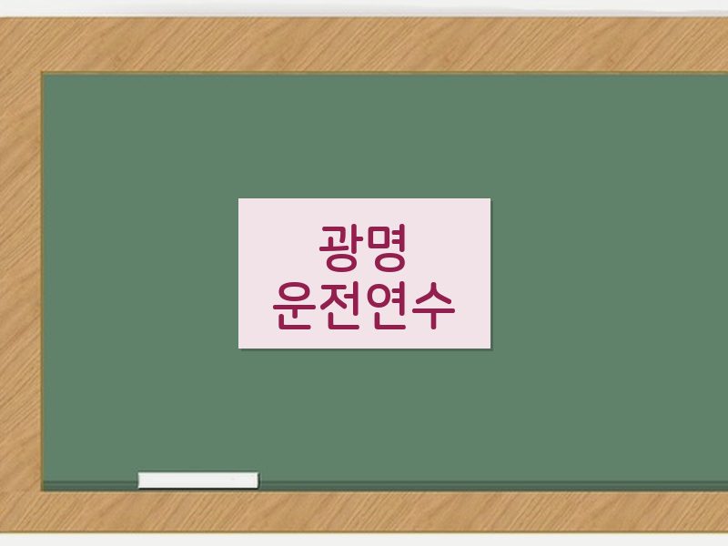 광명운전연수 후기