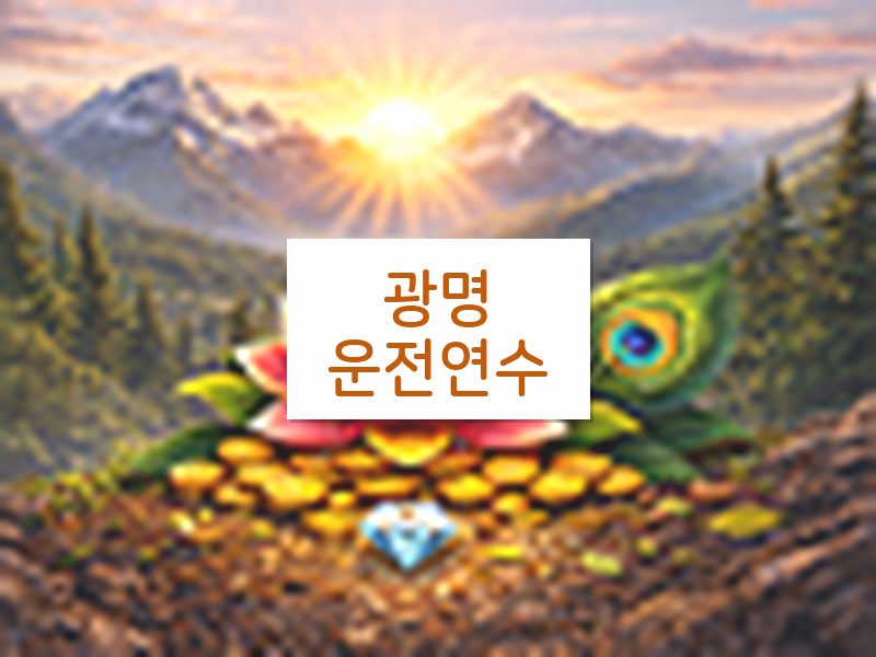 광명운전연수 후기
