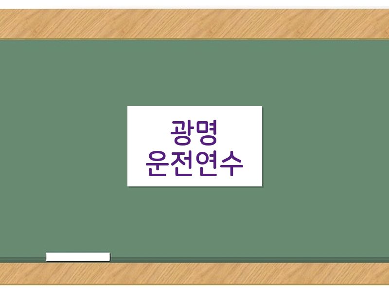 광명운전연수 후기