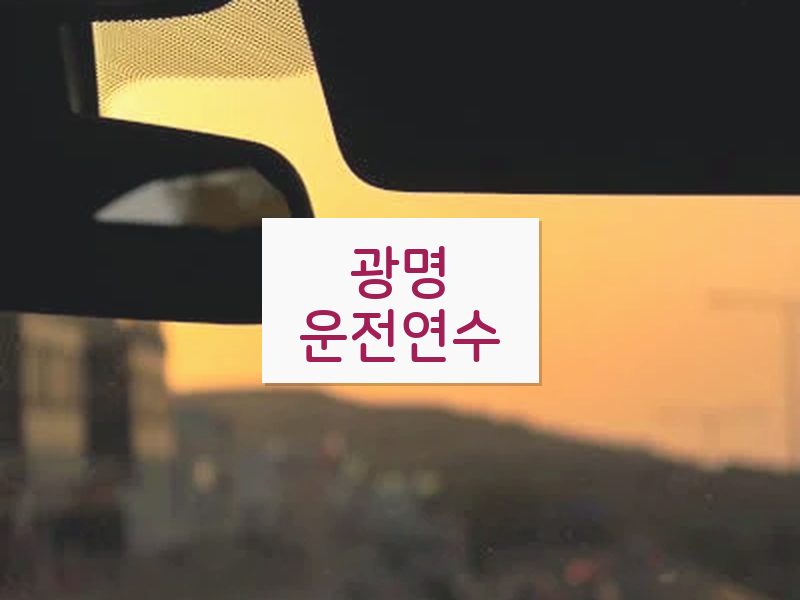 광명운전연수 후기