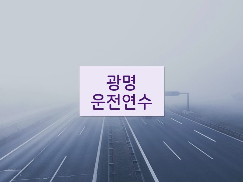 광명운전연수 후기
