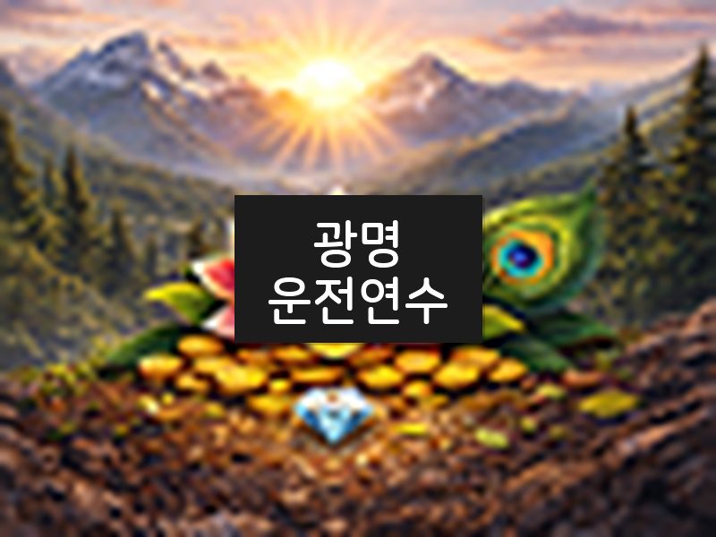 광명운전연수 후기