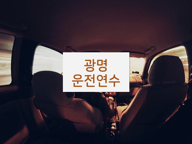 광명운전연수 후기