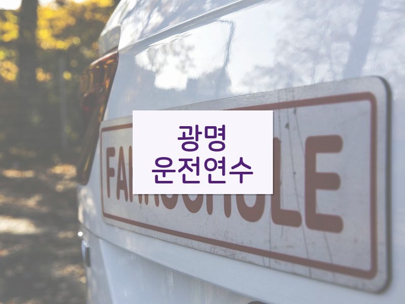 광명운전연수 후기