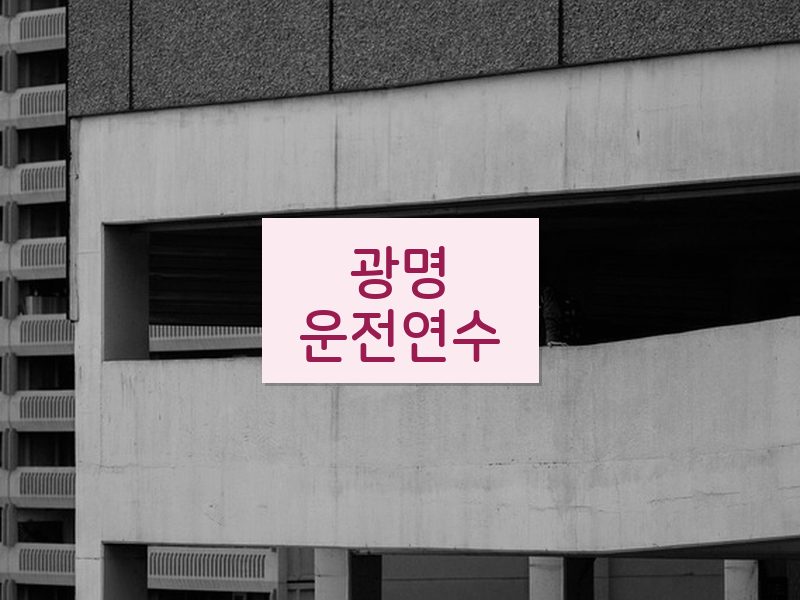 광명운전연수 후기
