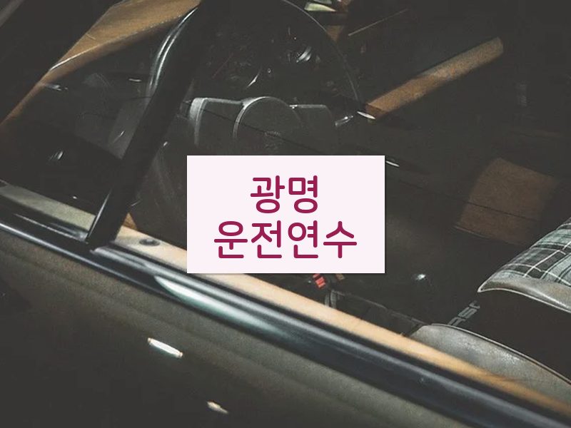 광명운전연수 후기