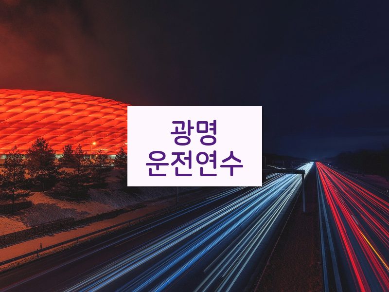 광명운전연수 후기