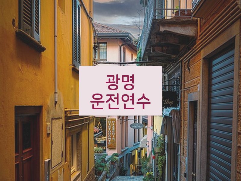 광명운전연수 후기