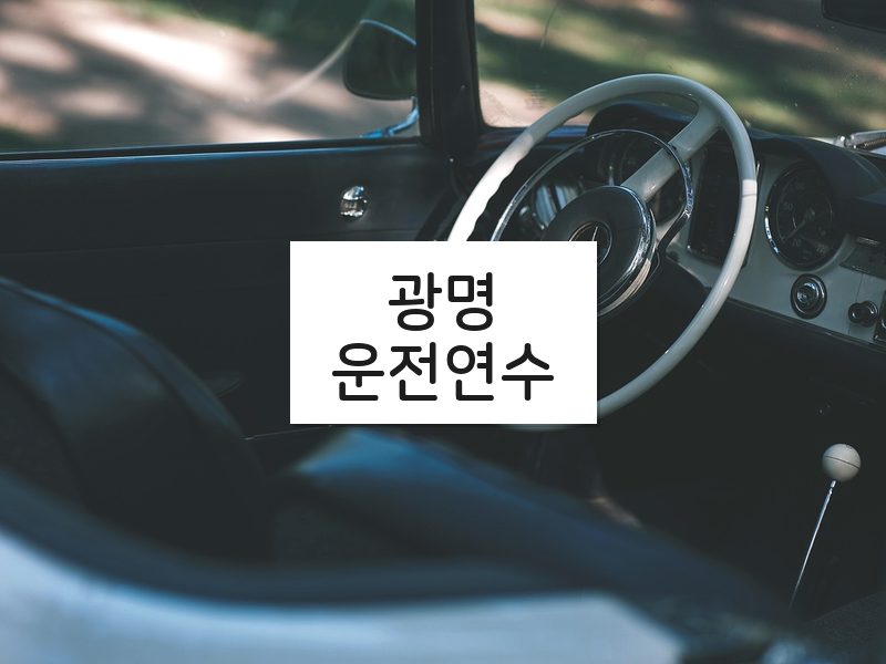 광명운전연수 후기