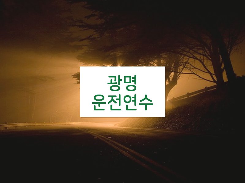 광명운전연수 후기